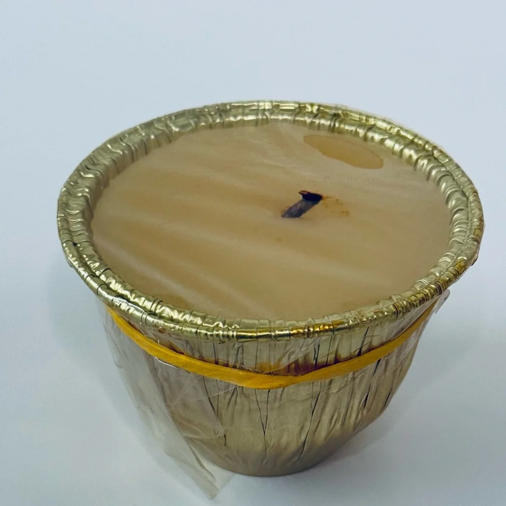 Rare Vintage 1970s AVON Fostoria Glass Candlelight Basket-Charisma Scent NOS